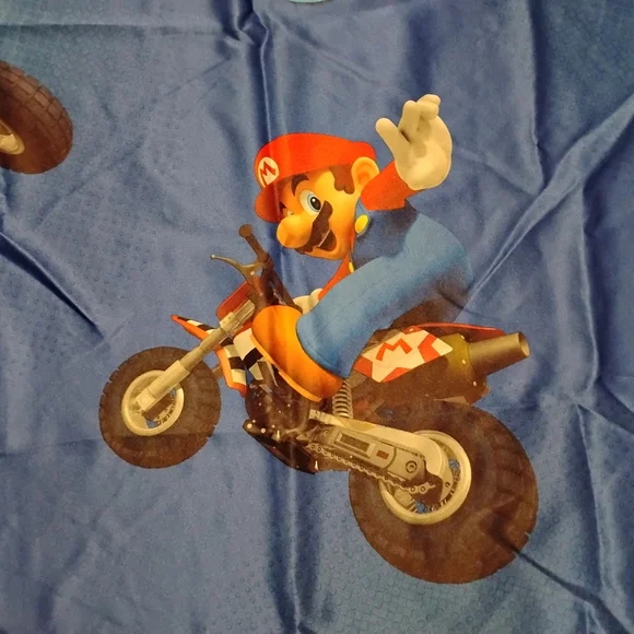 Nintendo Blue Mario Kart Curtains - Picture 5 of 8